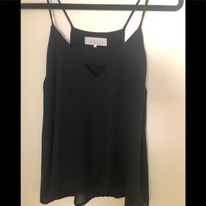 Black cami with front cut out